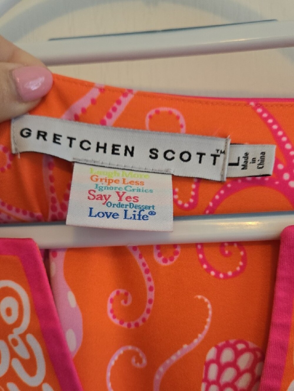Gretchen Scott Designs Orange & Pink Floral Dress - Picture 4 of 9